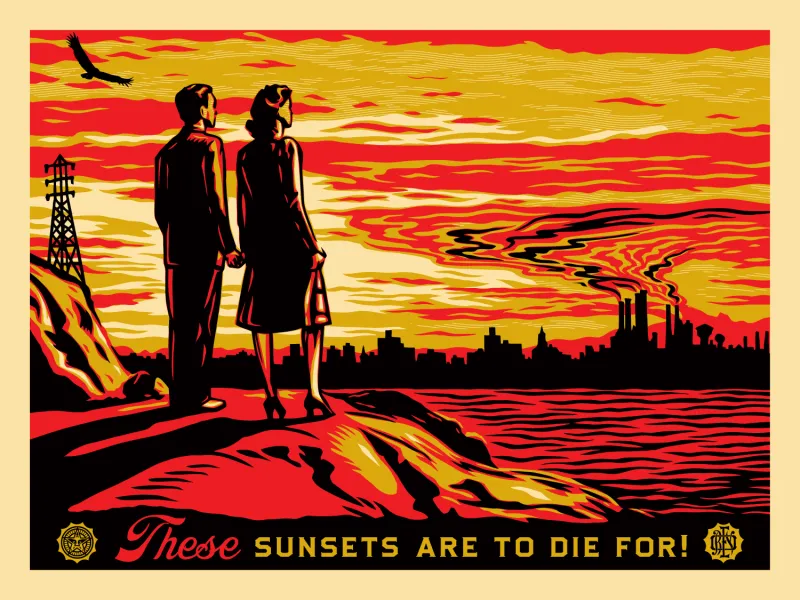 These Sunsets Are To Die For! Offset Lithograph