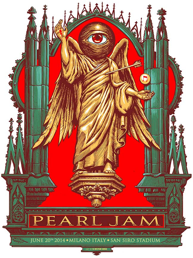 Pearl Jam Milano Italy AP, by Munk One