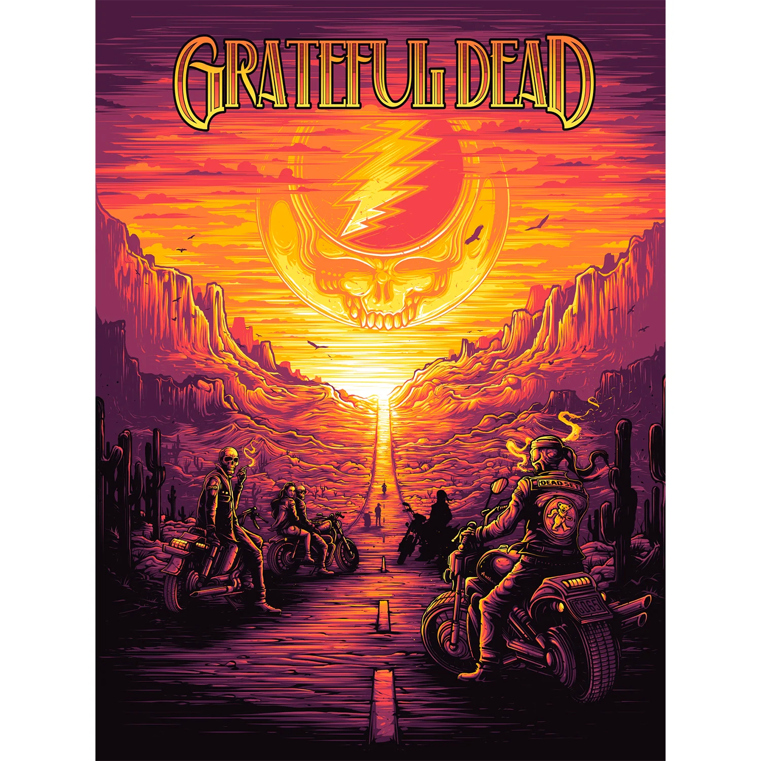 Grateful Dead - Bikers - Red, by Dan Mumford