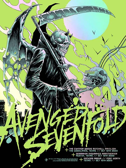 Avenged Sevenfold Texas Variant Rainbow Foil AP, by Luke Preece