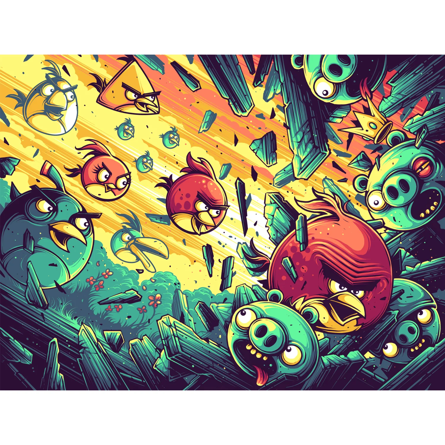 Angry Birds, by Dan Mumford