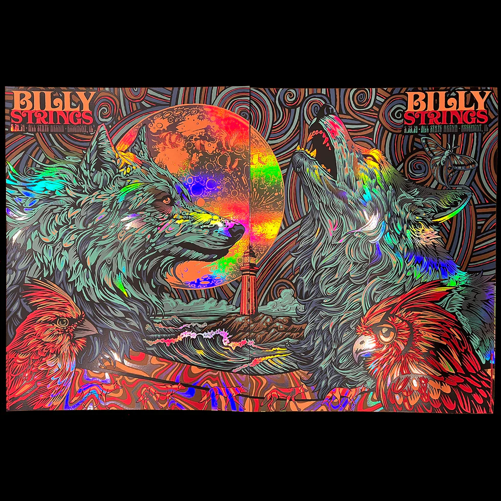Billy Strings Set of two - wolf odyssey, by Todd Slater thumbnail 2