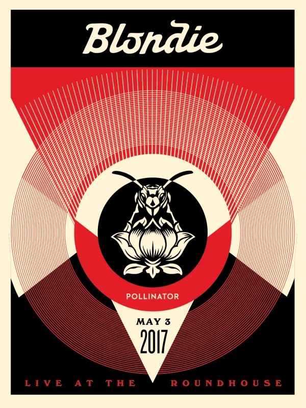 Live At The Roundhouse (black), by Shepard Fairey, 2017
