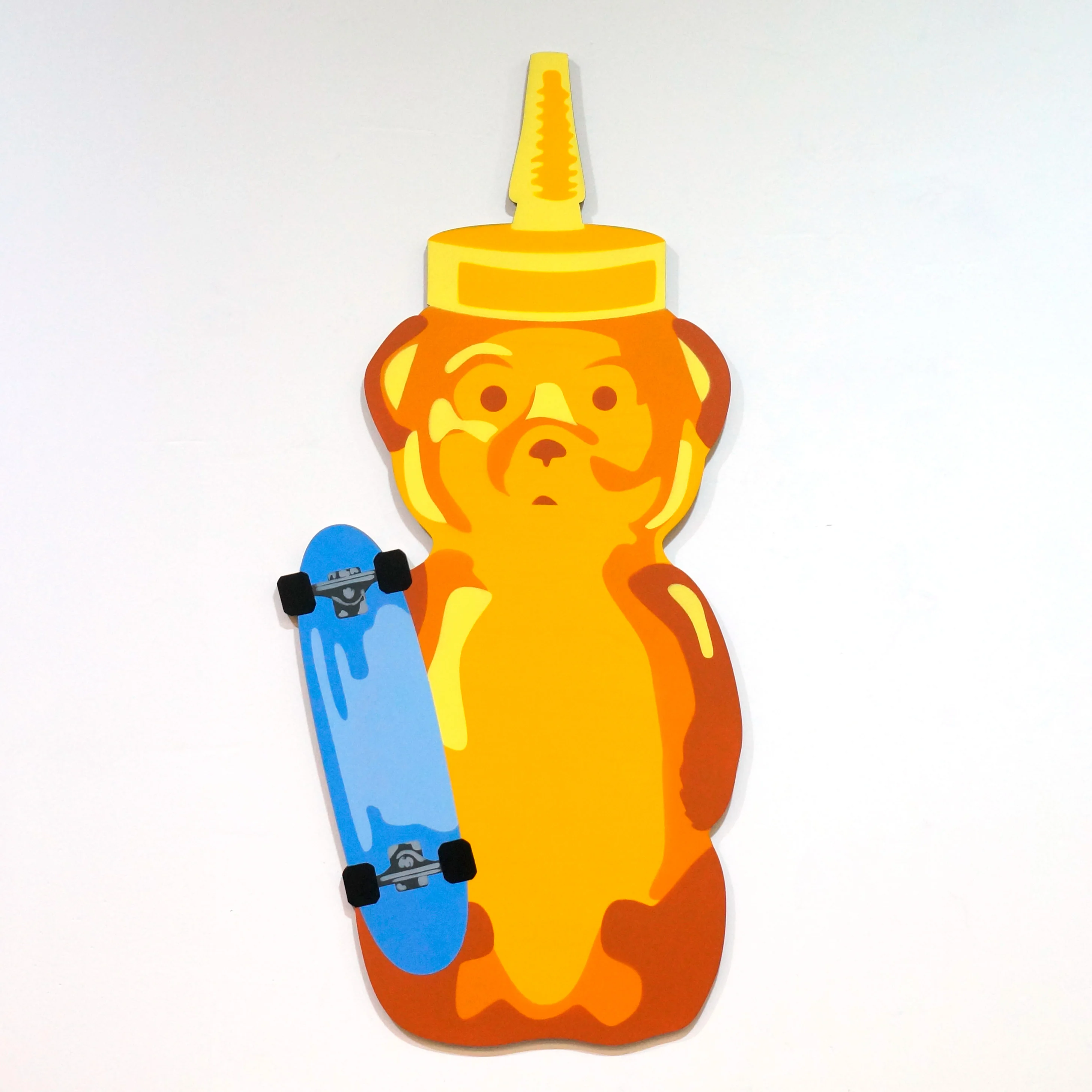 Blue Skateboard Bear, by Fnnch
