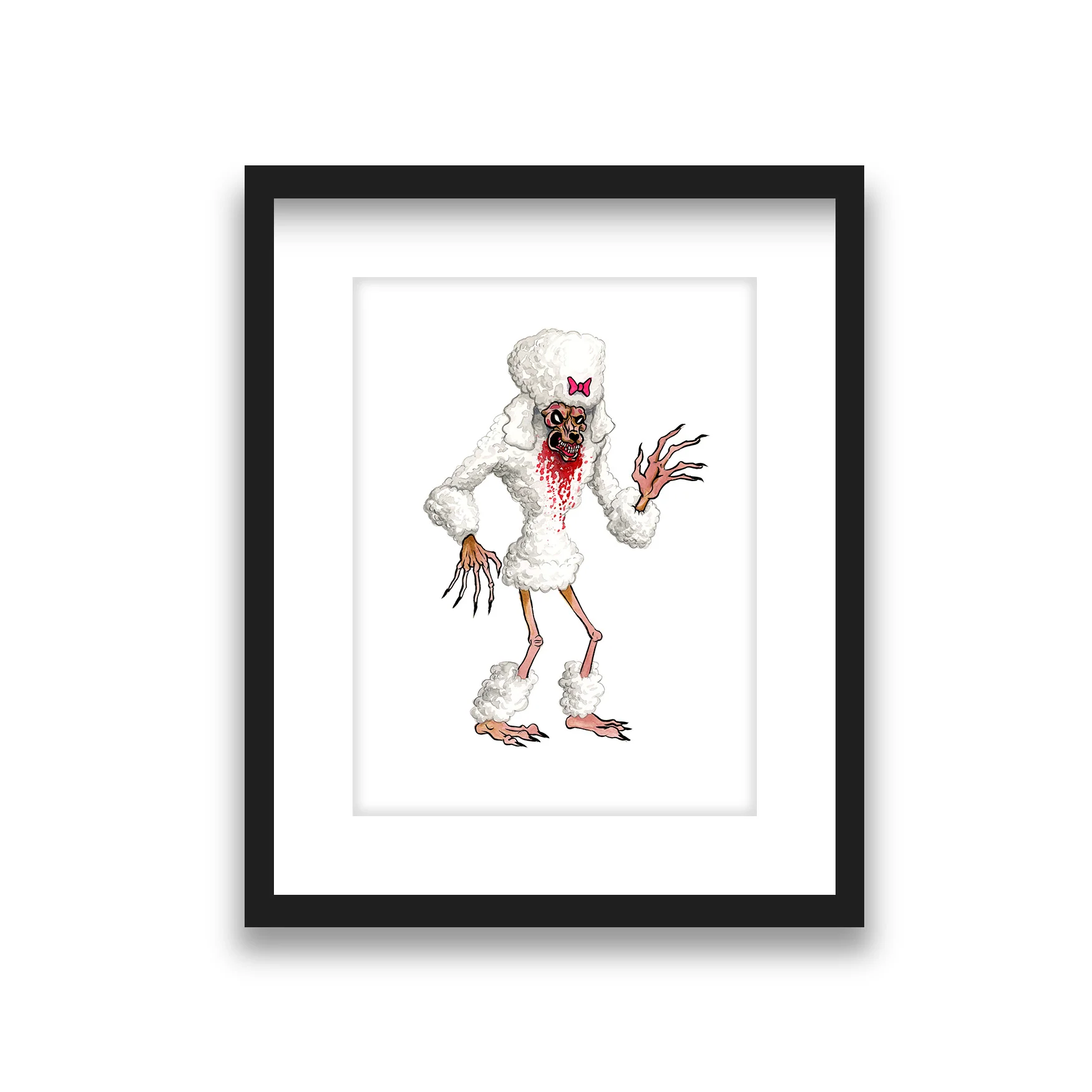 Poodle Original Art, by Alex Pardee