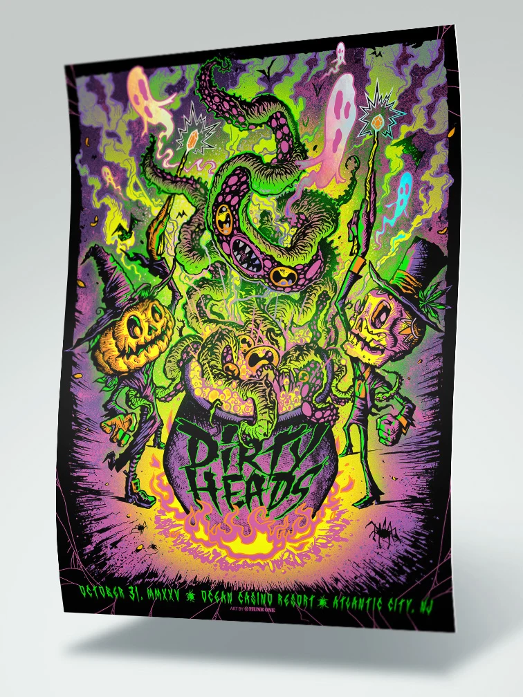 Dirty Heads Atlantic City AP Rainbow Foil Green Variant, by Munk One thumbnail 3