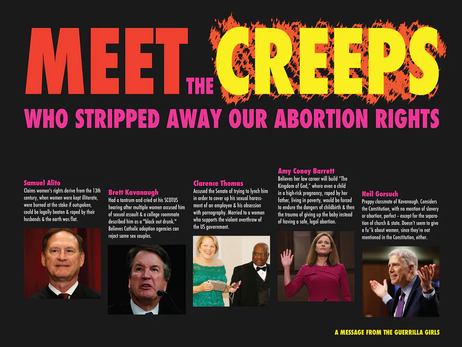 Meet The Creeps, by Guerrilla Girls, 2022