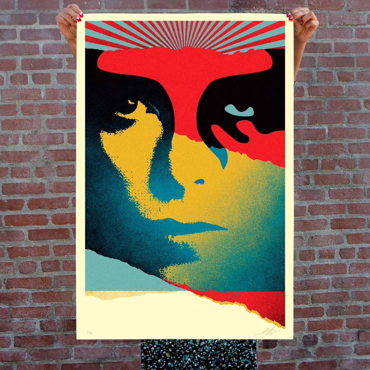 A Cracked Icon, by Shepard Fairey, 2024