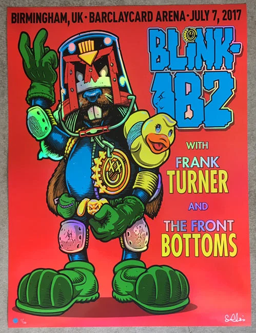 Foil Blink-182 Birmingham Uk, by Sean Cliver