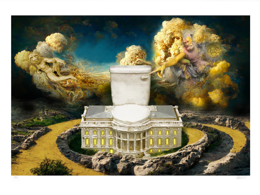 Flush, by Ron English, 2022