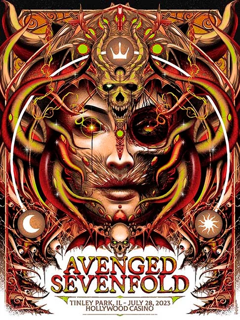 Avenged Sevenfold Tinley Park Red Variant AP, by Wildner Lima