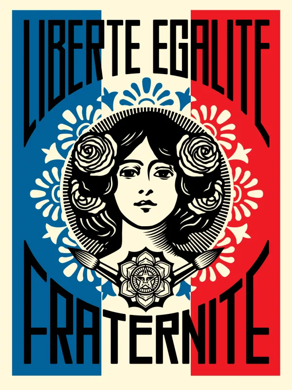 Liberté, Égalité, Fraternité, by Shepard Fairey, 2016