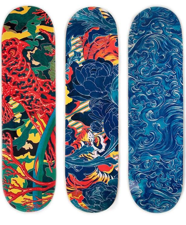 The Hundreds By James Jean, by James Jean, The Hundreds, 2014, Skateboard