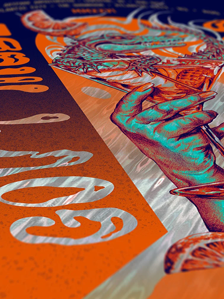 Gov'T Mule Atlantic City Orange AP Moon Lava Foil, by Munk One thumbnail 3