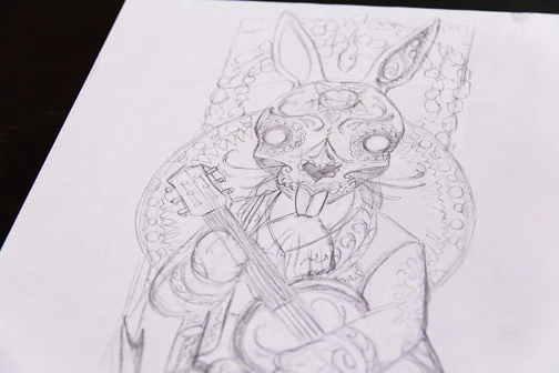 Mariachi Pencil Study, by Munk One thumbnail 2