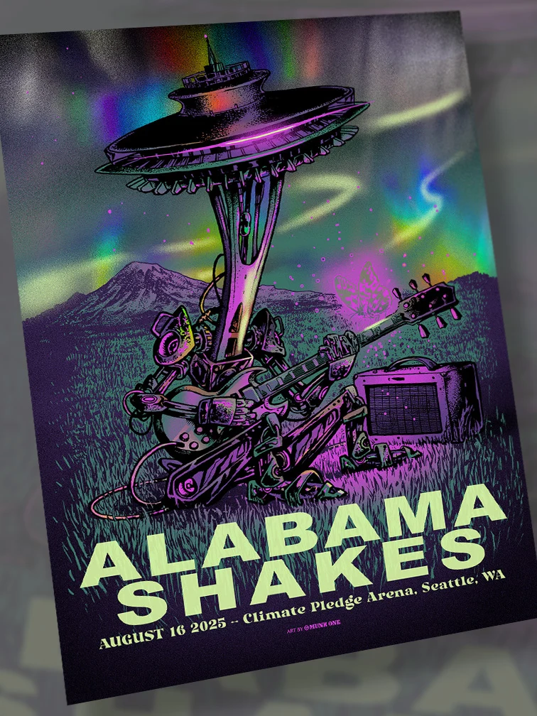 Alabama Shakes Seattle AP Rainbow Foil, by Munk One thumbnail 2