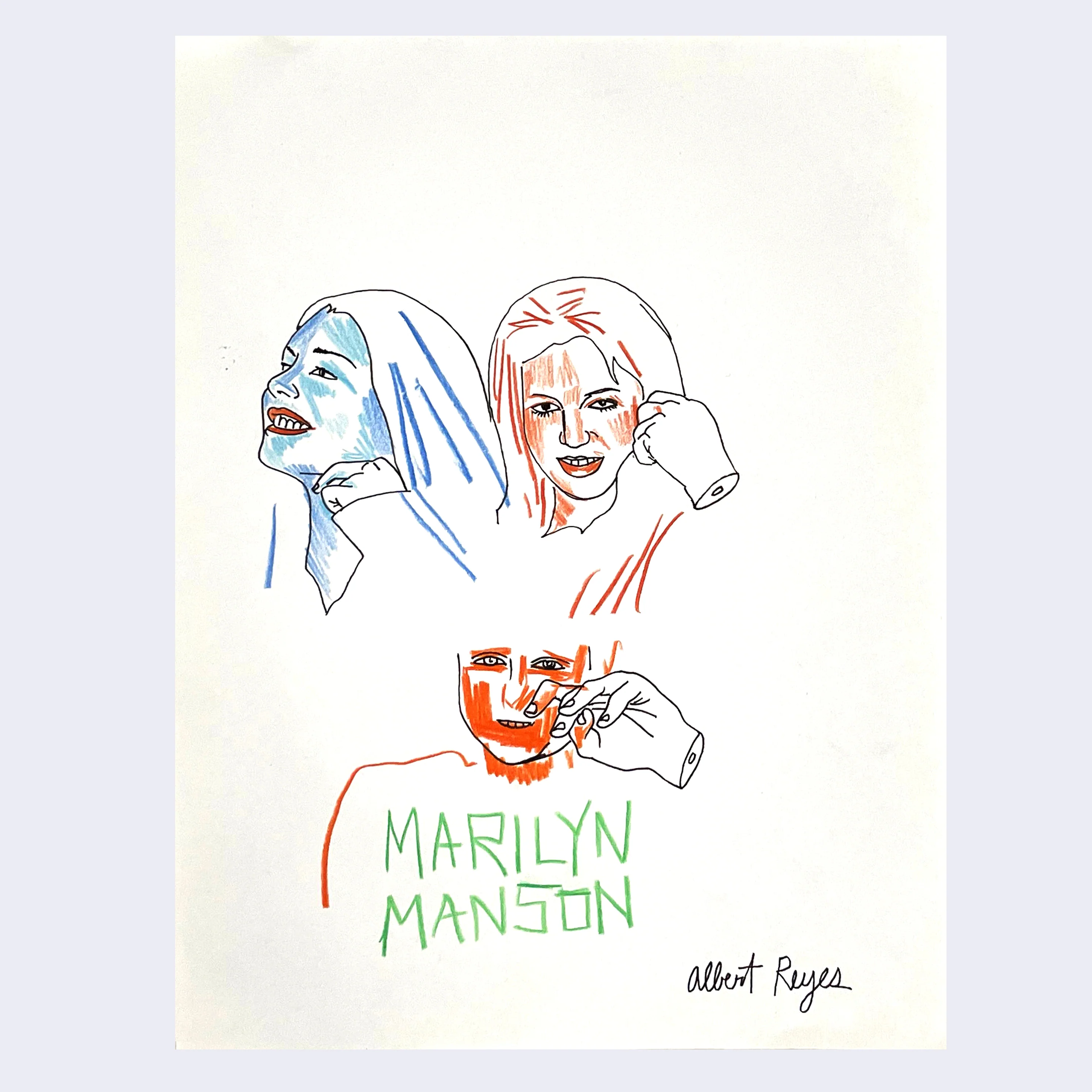 Rakugaki 3 #122 - Marilyn Manson, by Albert Reyes
