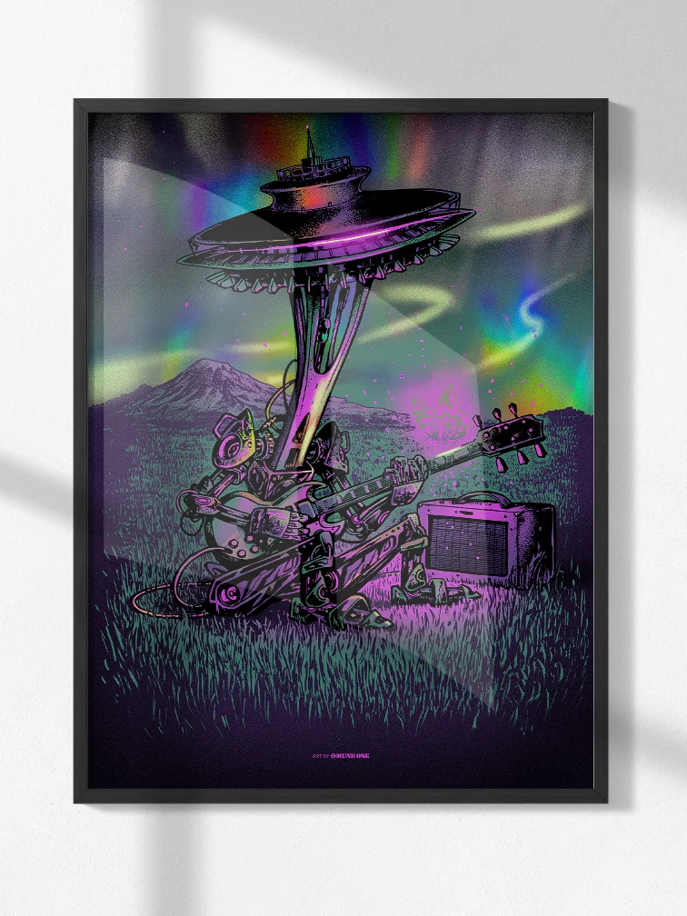 Seattle Robot Rainbow Foil | Art, by Munk One thumbnail 2