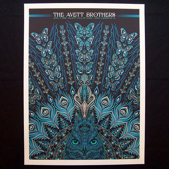 The Avett Brothers peacock owl, by Todd Slater thumbnail 2
