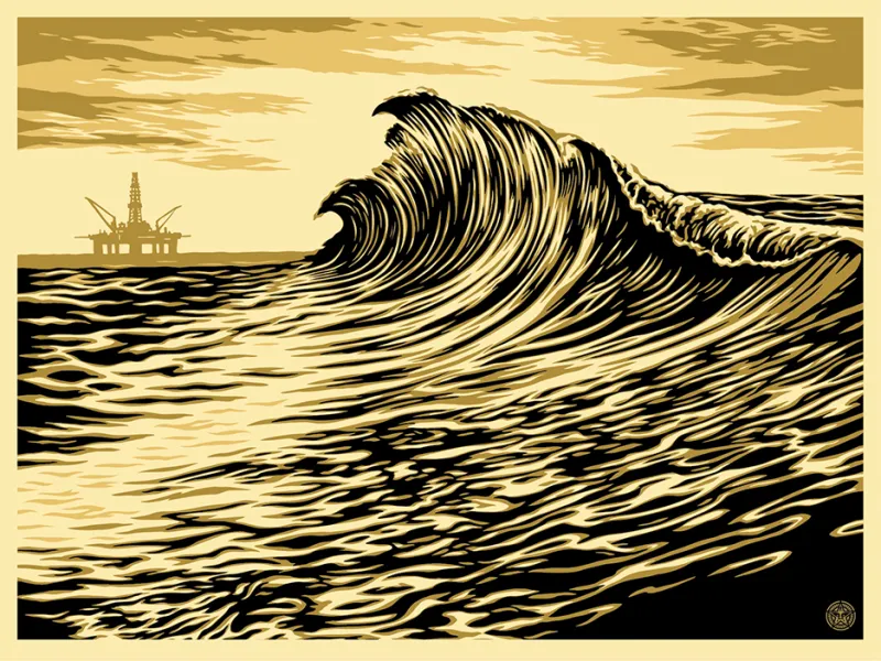 Water Is The New Black Signed/numbered Screen Print, by Shepard Fairey, 2015
