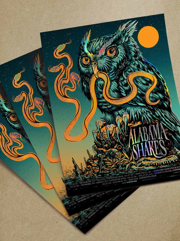 Alabama Shakes Orange Var on Foil AP Leg-1, by Munk One thumbnail 3