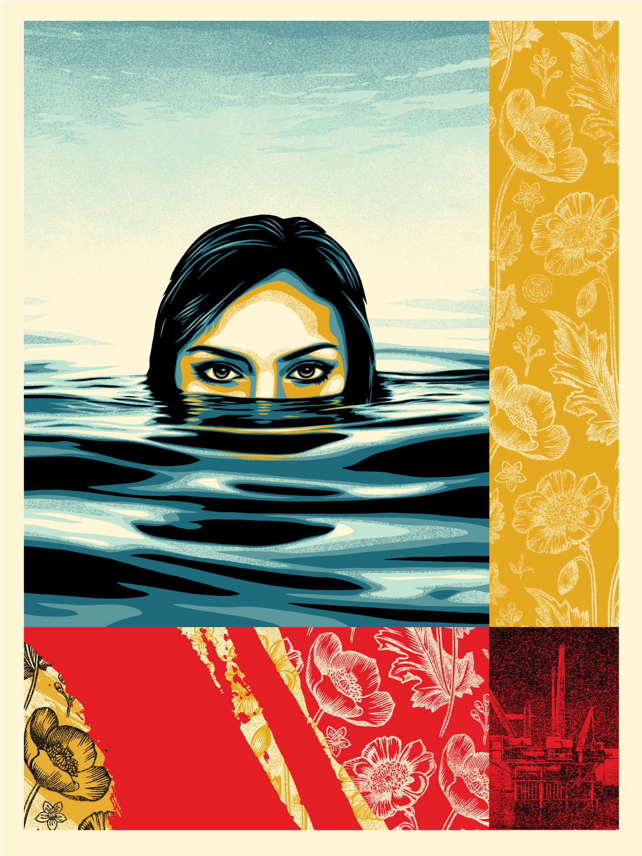 Treading Water, by Shepard Fairey, 2024