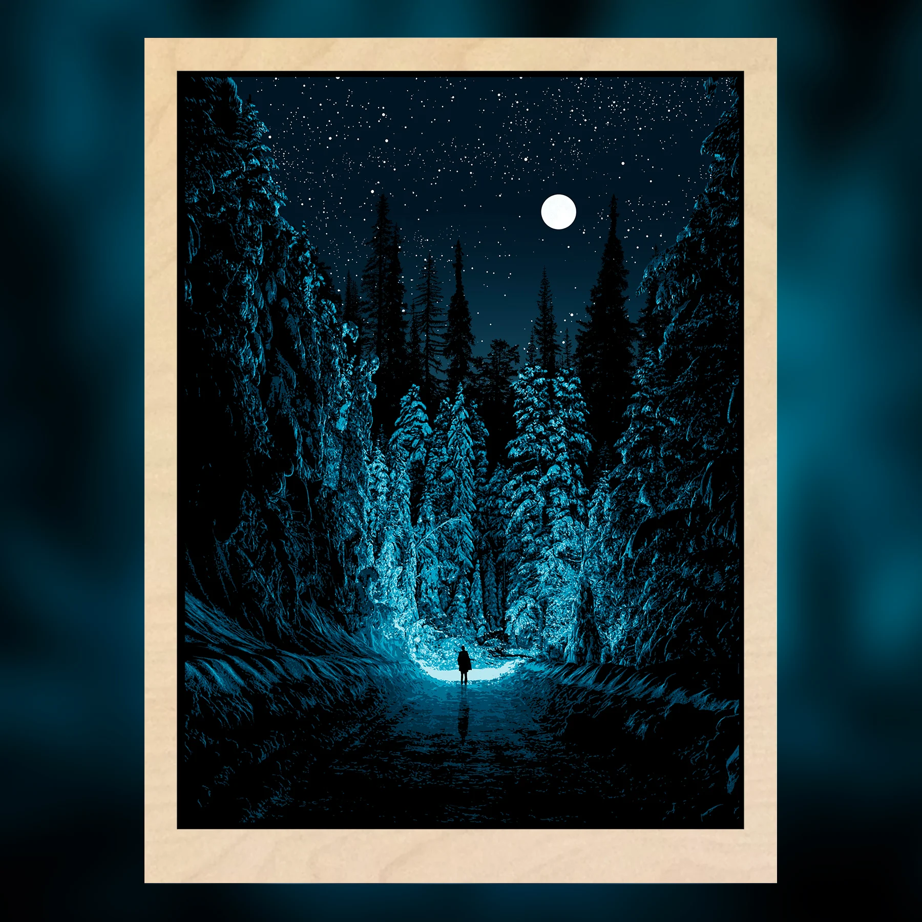 Snow Moon (wood panel) - LA Luna #2, by Dan McCarthy thumbnail 3