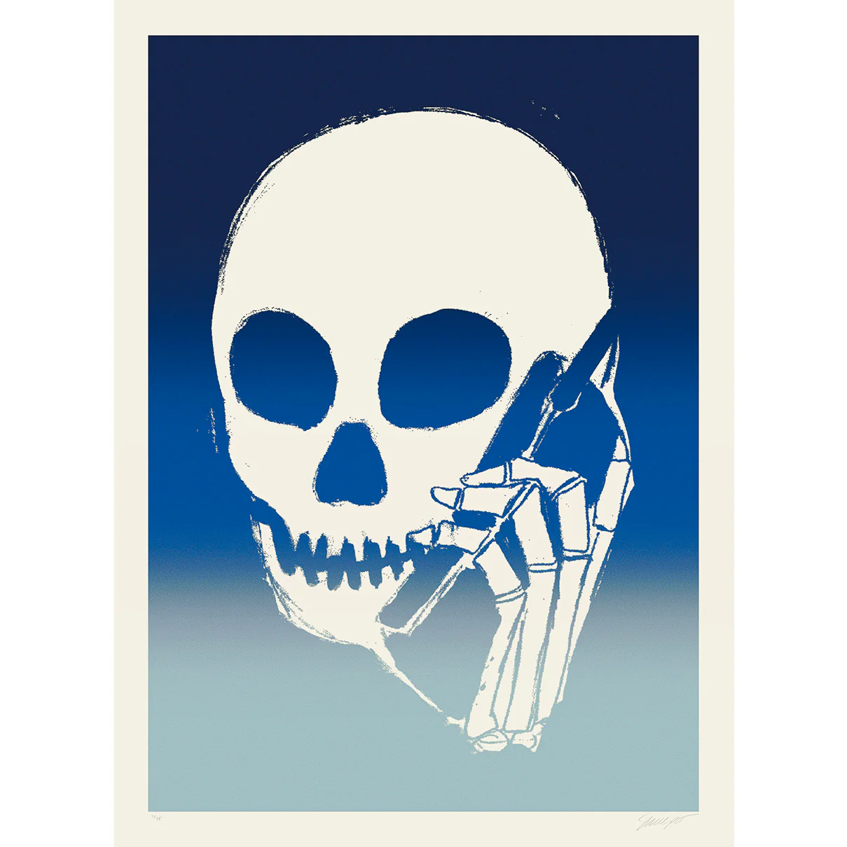 Blue Fade, by Skullphone, 2019