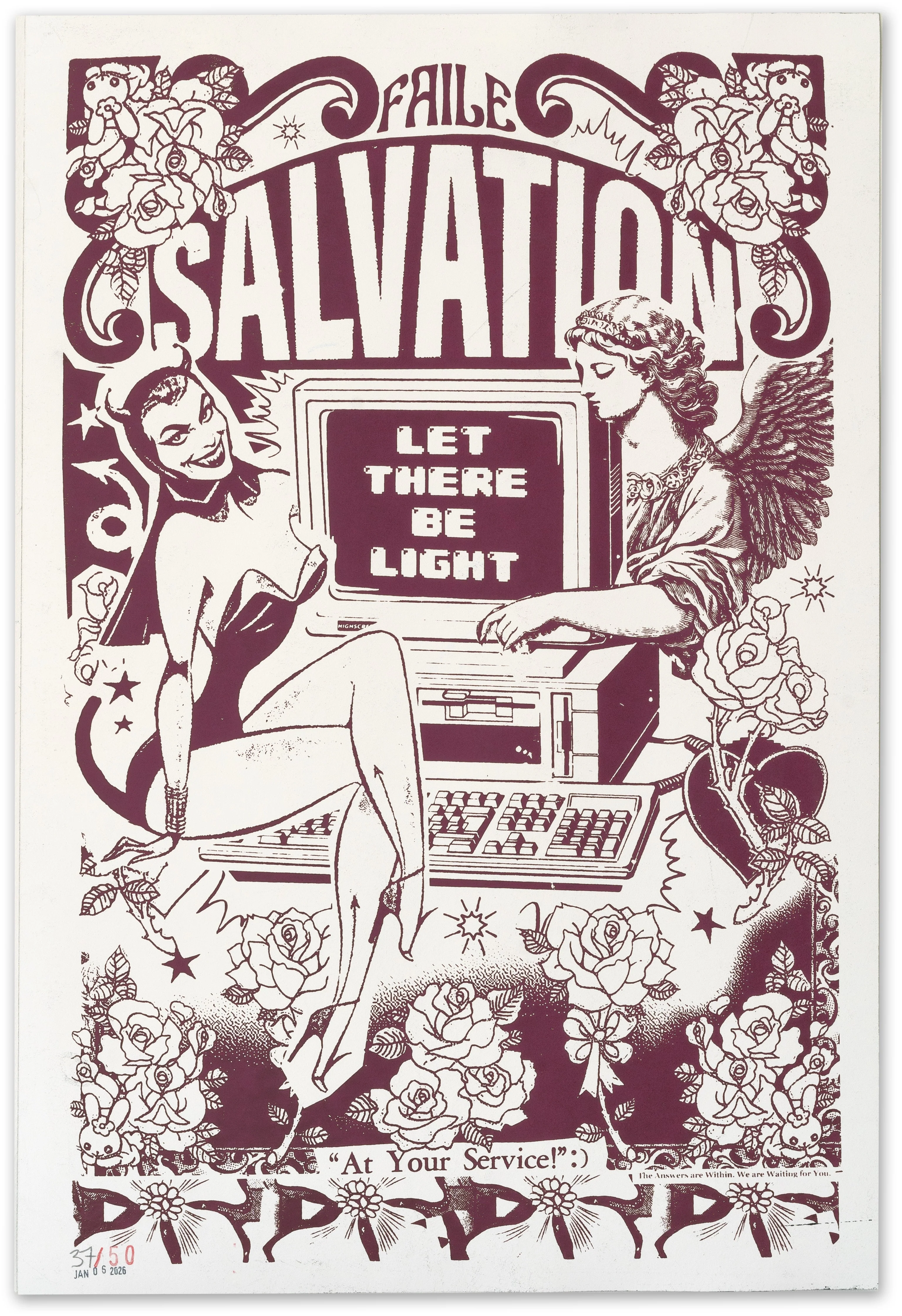 Across the Cosmos: Burgundy, by Faile thumbnail 2