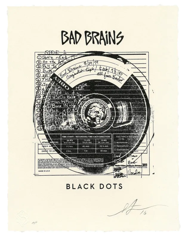 Bad Brains Black Dots, by Shepard Fairey, 2016