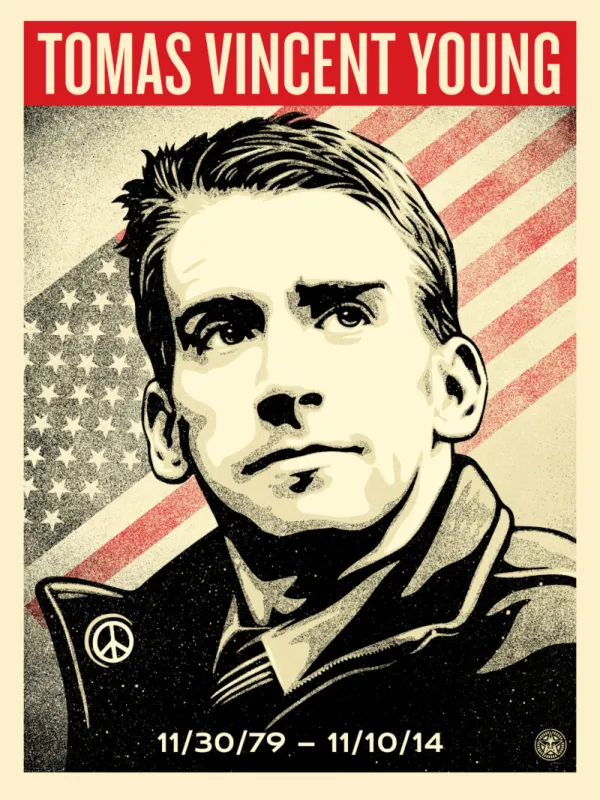 Tomas Young Tribute, by Shepard Fairey, 2017