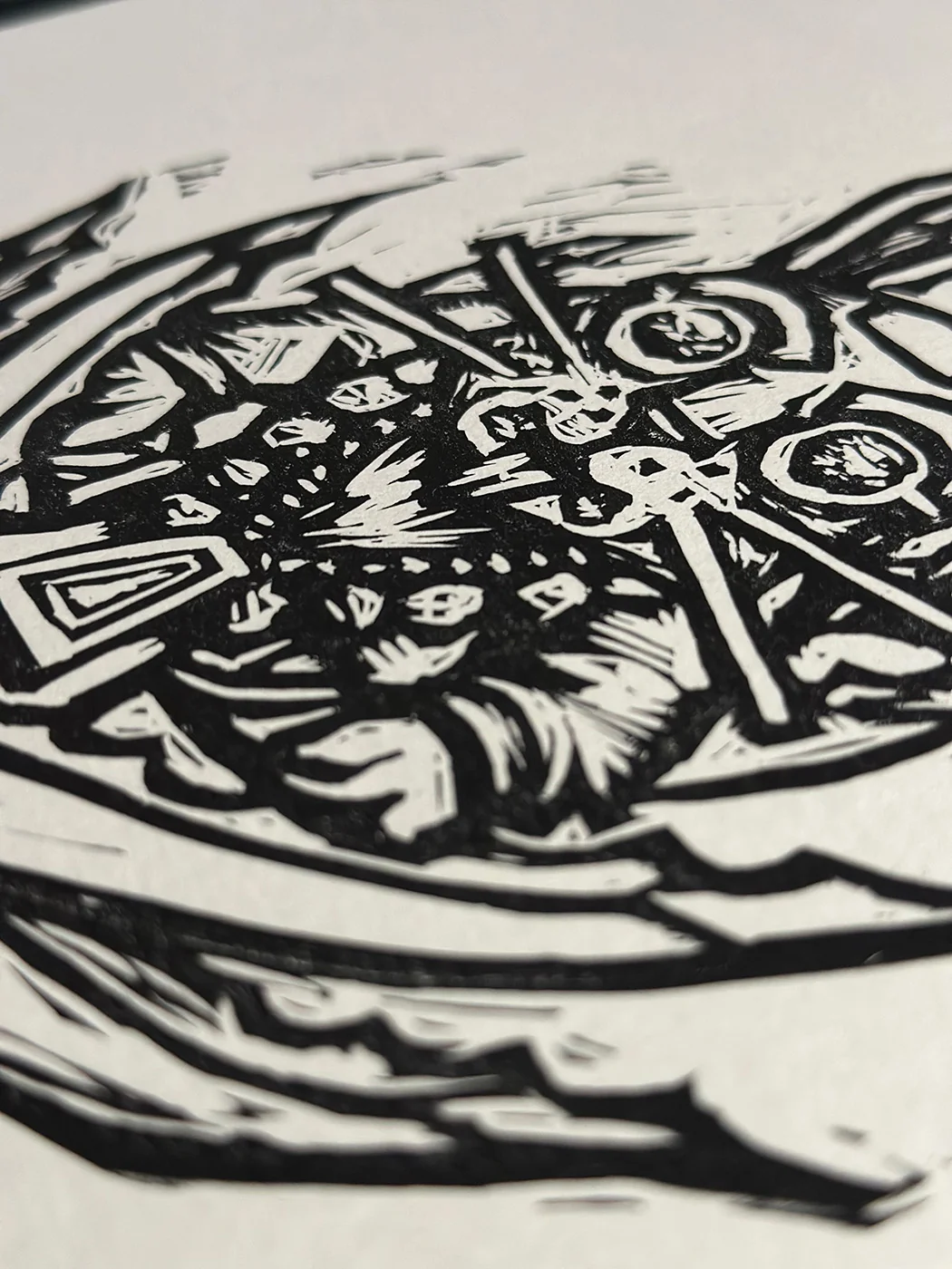 Conejo #01 Lino Cut, by Munk One thumbnail 2