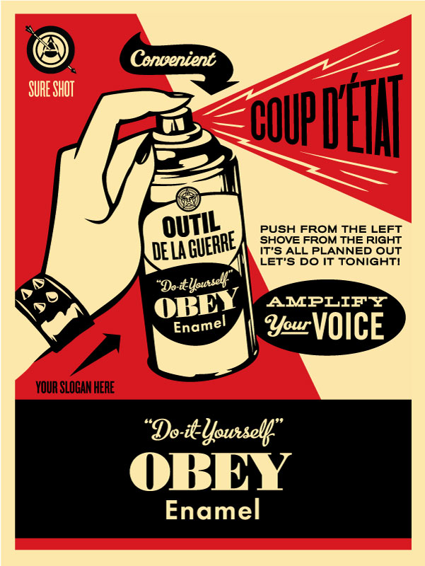 Obey Coup D’etat, by Shepard Fairey, 2012