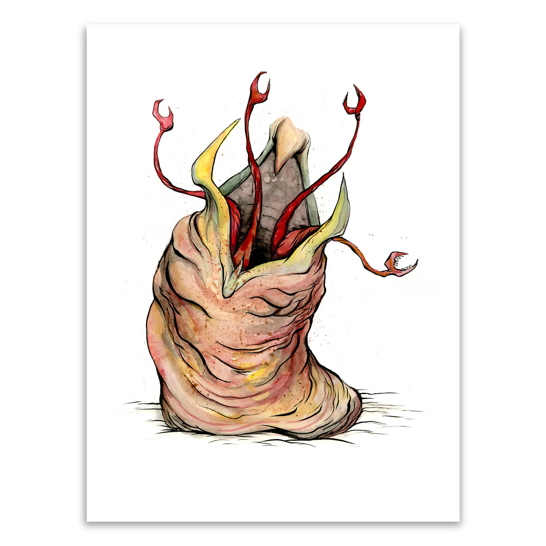 Graboid Original Art, by Alex Pardee thumbnail 2