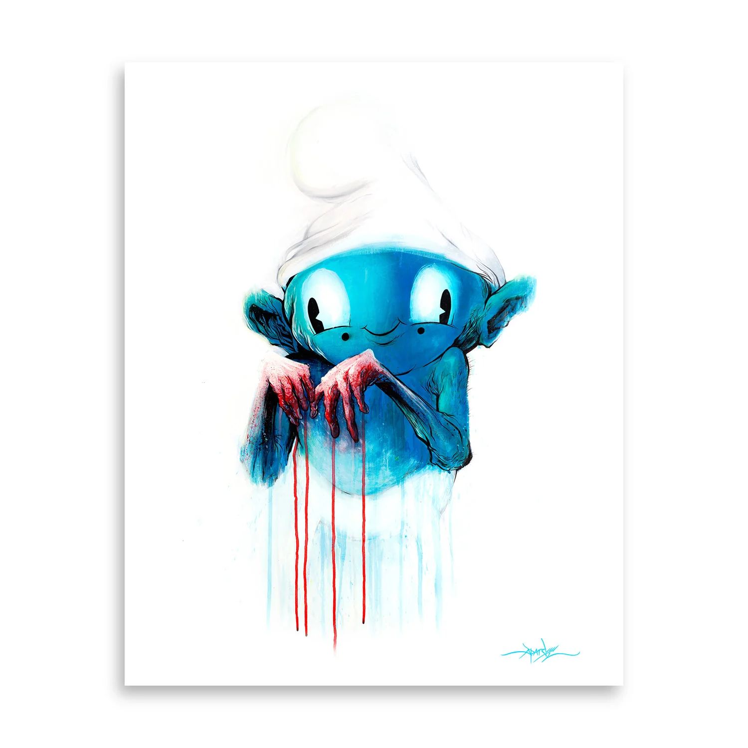 Guilty Smurf, by Alex Pardee