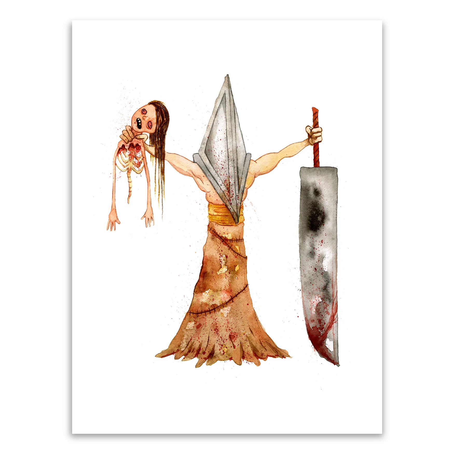 Pyramidhead Original Art, by Alex Pardee thumbnail 2