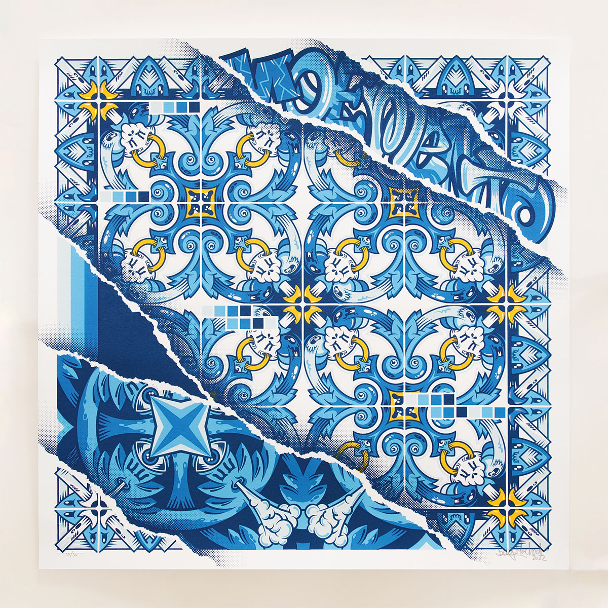 Mœmento, by Add Fuel, 2022, Five-colour hand pulled screen print on Keaykolour white 300 g/m2 paper thumbnail 3
