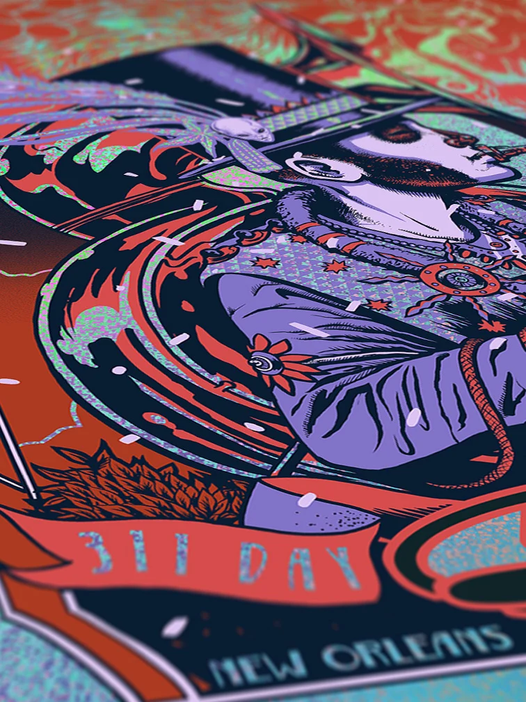 311 Day No Yellow Variant AP Speckle Foil, by Munk One, 2016 thumbnail 2