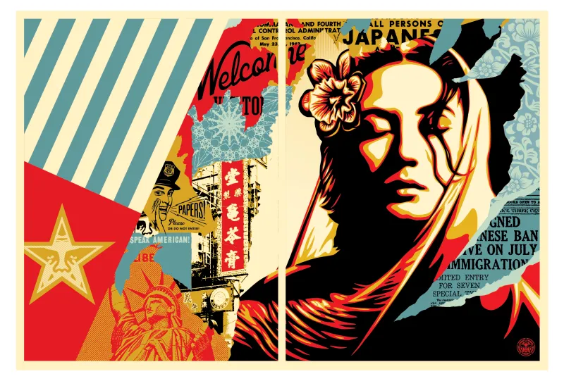 Welcome Visitor, by Shepard Fairey, 2017