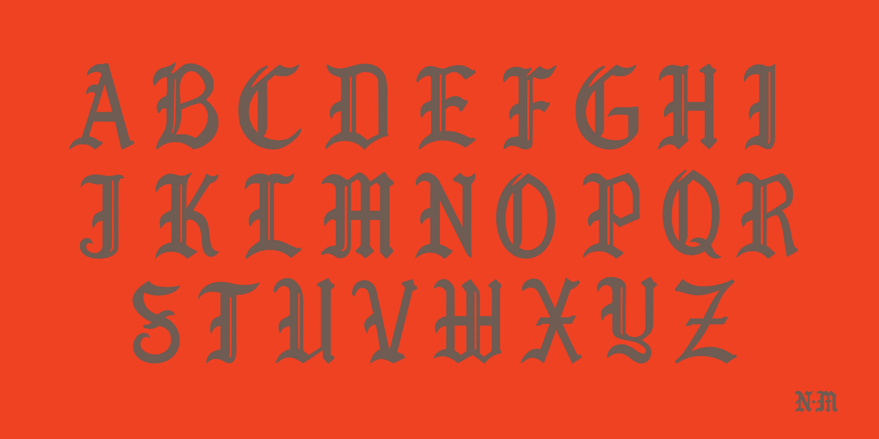 Noir English Specimen, by Nevermade