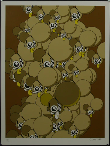 Heads (green), by Dalek, 2008
