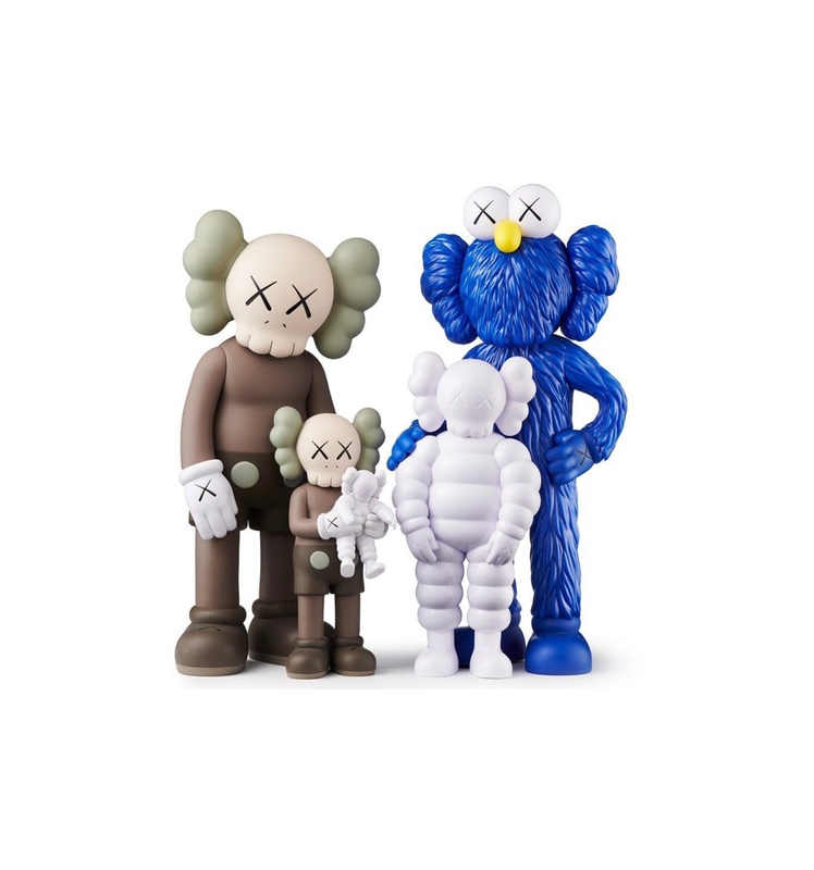 Family - Brown / White / Blue, by Kaws, 2021