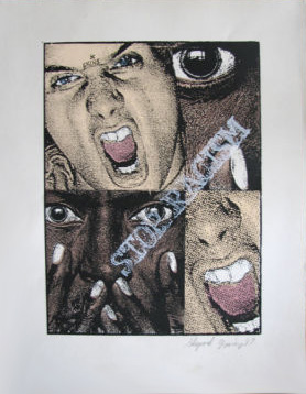 Stop Racism, by Shepard Fairey, 1989