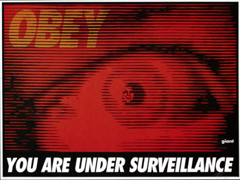 Surveillance Red, by Shepard Fairey, 1996