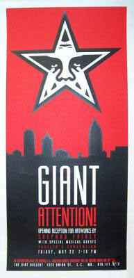 Giant Attention, by Shepard Fairey, 1998