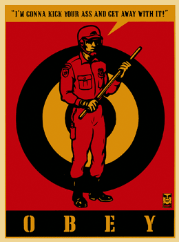 Riot Cop, by Shepard Fairey, 1999