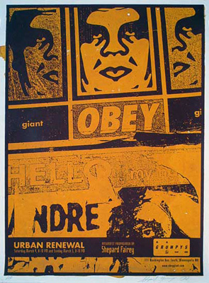 Hello Scuzz Grumpy, by Shepard Fairey, 2000