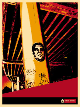 Tracks Poster, by Shepard Fairey, 2000