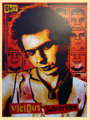 Vicious Sub Version Red, by Shepard Fairey, 2001