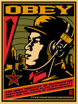 Ministry Of Information, by Shepard Fairey, 2001